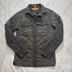 Cassius Quilted Barn Utility Jacket With Canvas Collar Size Small